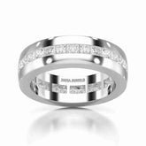 3 CT Princess Shape Lab Diamond Men's Ring